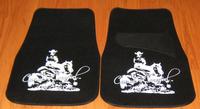 Black Upholstered Floor Mats (Front)