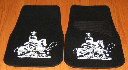 Black Upholstered Floor Mats (Front)