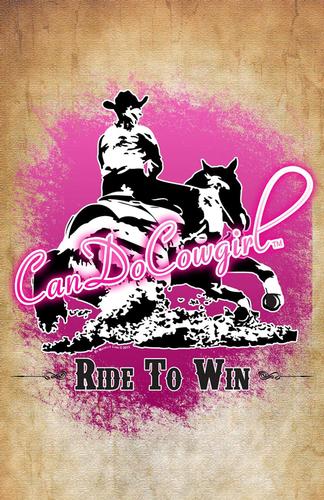 Pink Burst CanDoCowgirl Poster - Ride To Win